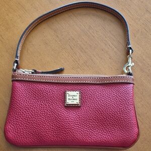 Authentic Dooney & Bourke Red Leather Wristlet. NWOT